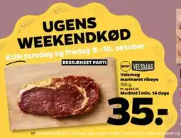 Netto Velsmag marineret ribeye, DKK 35 tilbud