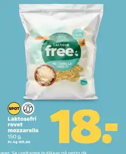 Netto Laktosefri revet mozzarella, DKK 18 tilbud