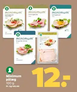 Netto Minimum pålæg, DKK 12 tilbud