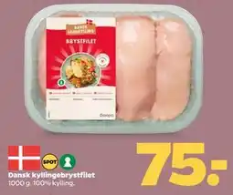 Netto Dansk kyllingebrystfilet, DKK 75 tilbud