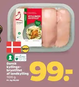 Netto Dansk kyllingebrystfilet af landkylling, DKK 99 tilbud