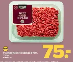 Netto Velsmag hakket oksekød 8-12%, DKK 75 tilbud
