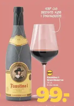 Netto Faustino 1 Gran Reserva, DKK 99 tilbud