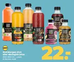 Netto God Morgen shot eller økologisk juice, DKK 22 tilbud