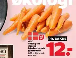 Netto ØGO økologiske danske håndsorterede gulerødder, DKK 12 tilbud