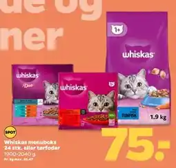 Netto Whiskas menuboks 24 stk. eller tørfoder, DKK 75 tilbud