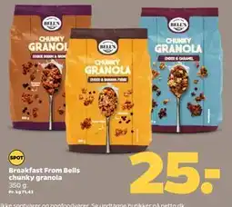 Netto Breakfast From Bells chunky granola, DKK 25 tilbud