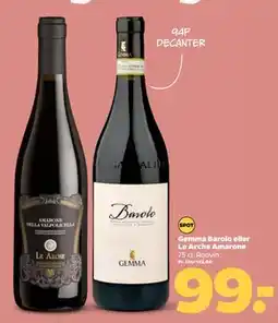 Netto Gemma Barolo eller Le Arche Amarone, DKK 99 tilbud