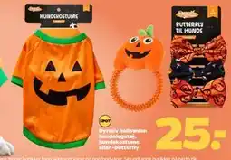 Netto Dyreliv halloween hundelegetøj, hundekostume, eller -butterfly, DKK 25 tilbud