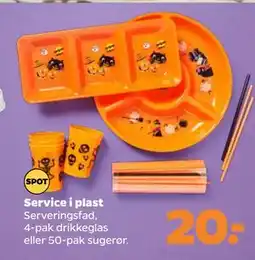 Netto Service i plast, DKK 20 tilbud