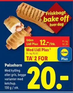 Lidl Pølsehorn, DKK 12 tilbud