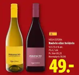 Lidl Rødvin eller hvidvin, DKK 49 tilbud
