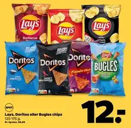 Netto Lays, Doritos eller Bugles chips, DKK 12 tilbud