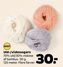Netto Uld-/viskosegarn, DKK 30 tilbud