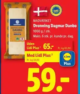 Lidl Dronning Dagmar Danbo, DKK 65, App-pris tilbud