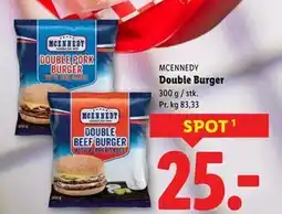 Lidl Double Burger, DKK 25 tilbud