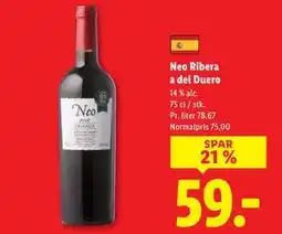 Lidl Neo Ribera a del Duero, DKK 59 tilbud
