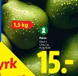 Lidl Pærer, DKK 15 tilbud