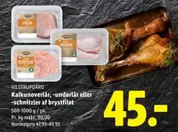 Lidl Kalkunoverlår, -underlår eller -schnitzler af brystfilet, DKK 45 tilbud