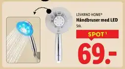 Lidl Håndbruser med LED, DKK 69 tilbud