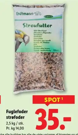 Lidl Fuglefoder strøfoder, DKK 35 tilbud
