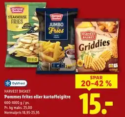 Lidl Pommes frites eller kartoffelgitre, DKK 15 tilbud