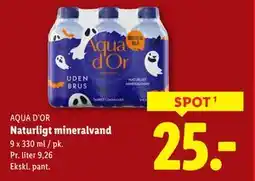 Lidl Naturligt mineralvand, DKK 25 tilbud