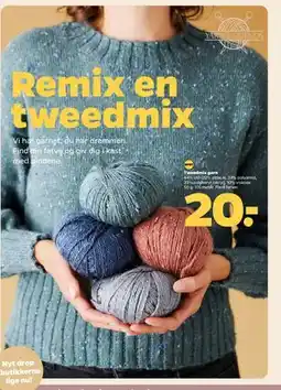 Netto Tweedmix garn, DKK 20 tilbud