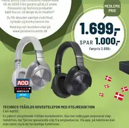 Panasonic Center TECHNICS TRÅDLØS HOVEDTELEFON MED STØJREDUKTION, Medlemspris tilbud