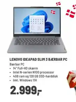 Panasonic Center LENOVO IDEAPAD SLIM 3 BÆRBAR PC, DKK 2999 tilbud
