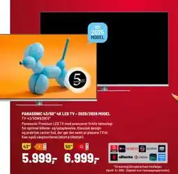 Panasonic Center PANASONIC 43/50” 4K LED TV – 2025/2026 MODEL tilbud