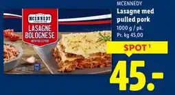Lidl Lasagne med pulled pork, DKK 45 tilbud