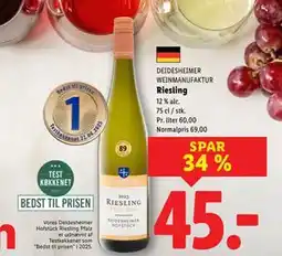 Lidl Riesling, DKK 45 tilbud
