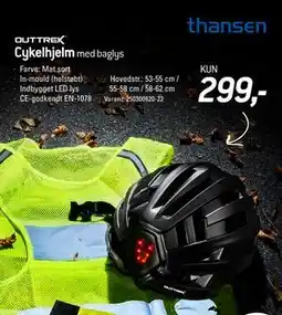 Thansen Cykelhjelm, DKK 299 tilbud