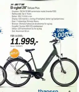 Thansen El-cykel 28, DKK 11999 tilbud