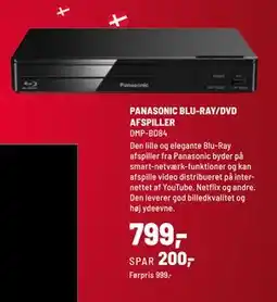Panasonic Center PANASONIC BLU-RAY/DVD AFSPILLER, DKK 799 tilbud