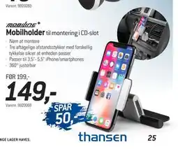 Thansen Mobilholder, DKK 149 tilbud