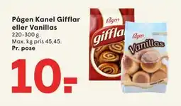 SPAR Pågen Kanel Gifflar eller Vanillas, DKK 10 tilbud