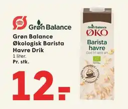 SPAR Grøn Balance Økologisk Barista Havre Drik, DKK 12 tilbud