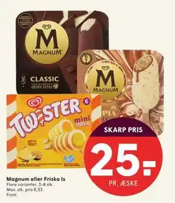 SPAR Magnum eller Frisko Is, DKK 25 tilbud