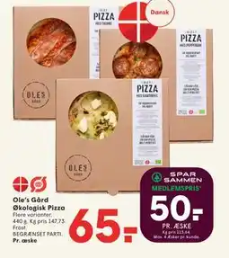 SPAR Ole’s Gård Økologisk Pizza, DKK 65, App-pris tilbud