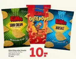 SPAR Kims Chips eller Snacks, DKK 10 tilbud
