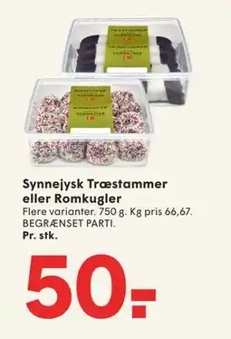 SPAR Synnejysk Træstammer eller Romkugler, DKK 50 tilbud