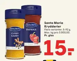 SPAR Santa Maria Krydderier, DKK 15 tilbud