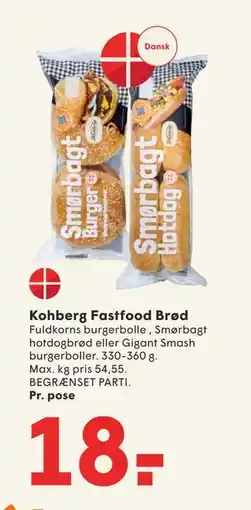 SPAR Kohberg Fastfood Brød, DKK 18 tilbud