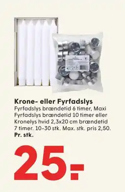 SPAR Krone- eller Fyrfadslys, DKK 25 tilbud