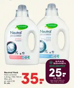 SPAR Neutral Vask, DKK 35, App-pris tilbud