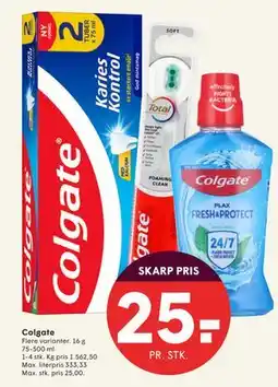 SPAR Colgate, DKK 25 tilbud