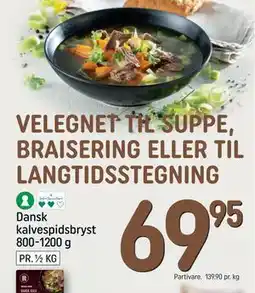 REMA 1000 Dansk kalvespidsbryst 800-1200 g, DKK 69.95 tilbud