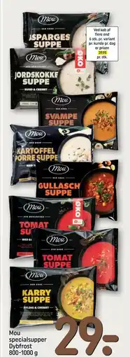 REMA 1000 Mou specialsupper Dybfrost 800-1000 g, DKK 29 tilbud